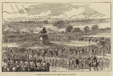 Inauguración de la estatua de Sir James Outram en Calcuta
